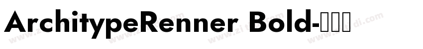 ArchitypeRenner Bold字体转换